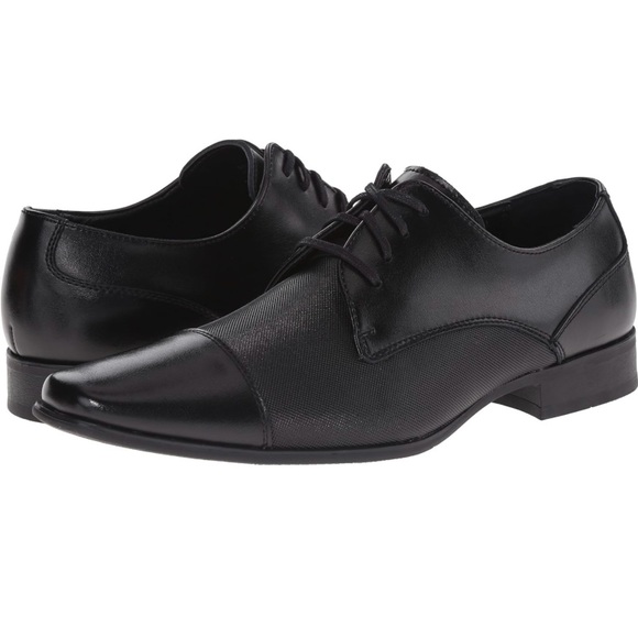 Calvin Klein Shoes Bram Oxford Boots 100% Leather Casual elegant New without box - Picture 6 of 6